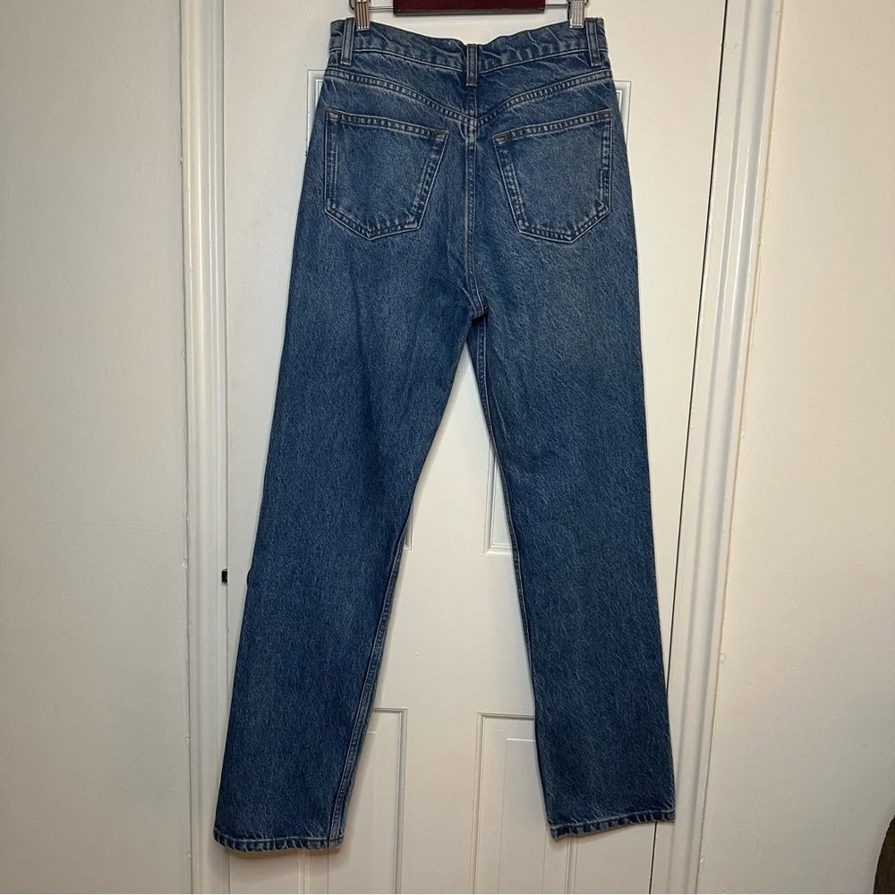 REFORMATION Cynthia High Rise Straight Jeans Colorado Medium Wash Button Up 25 - Picture 9 of 12